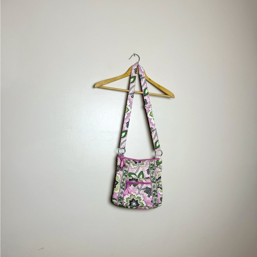 Vera Bradley Pink and Green Crossbody Bag